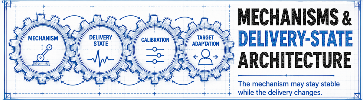 Blueprint-style delivery-state architecture map