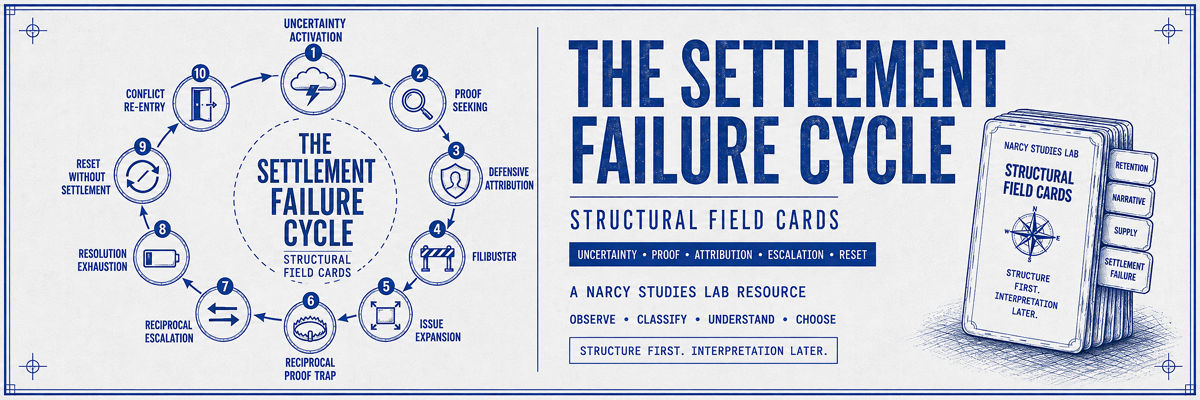 Settlement Failure Cycle Structural Field Cards banner
